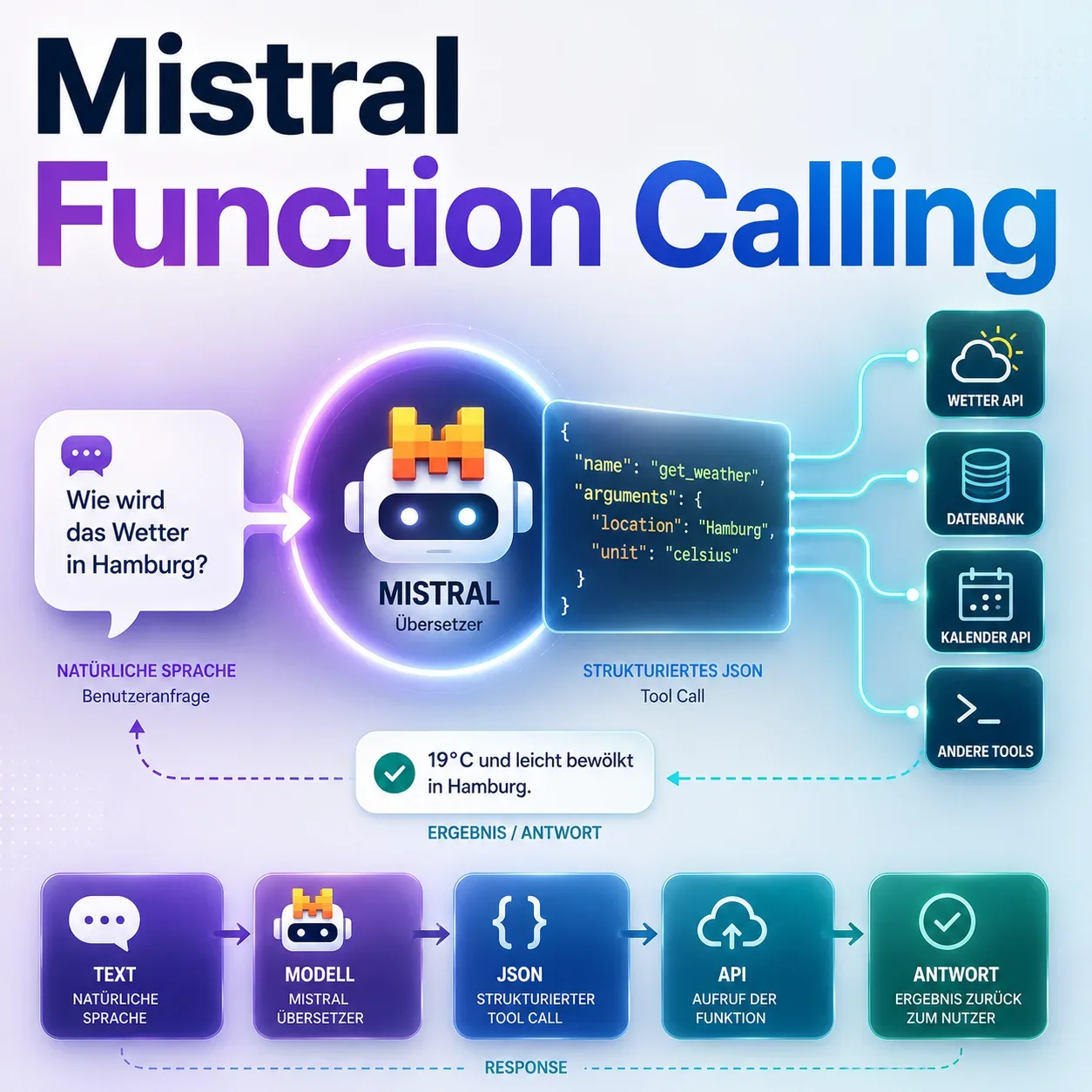 Mistral Function Calling: APIs automatisieren mit Sprachmodellen