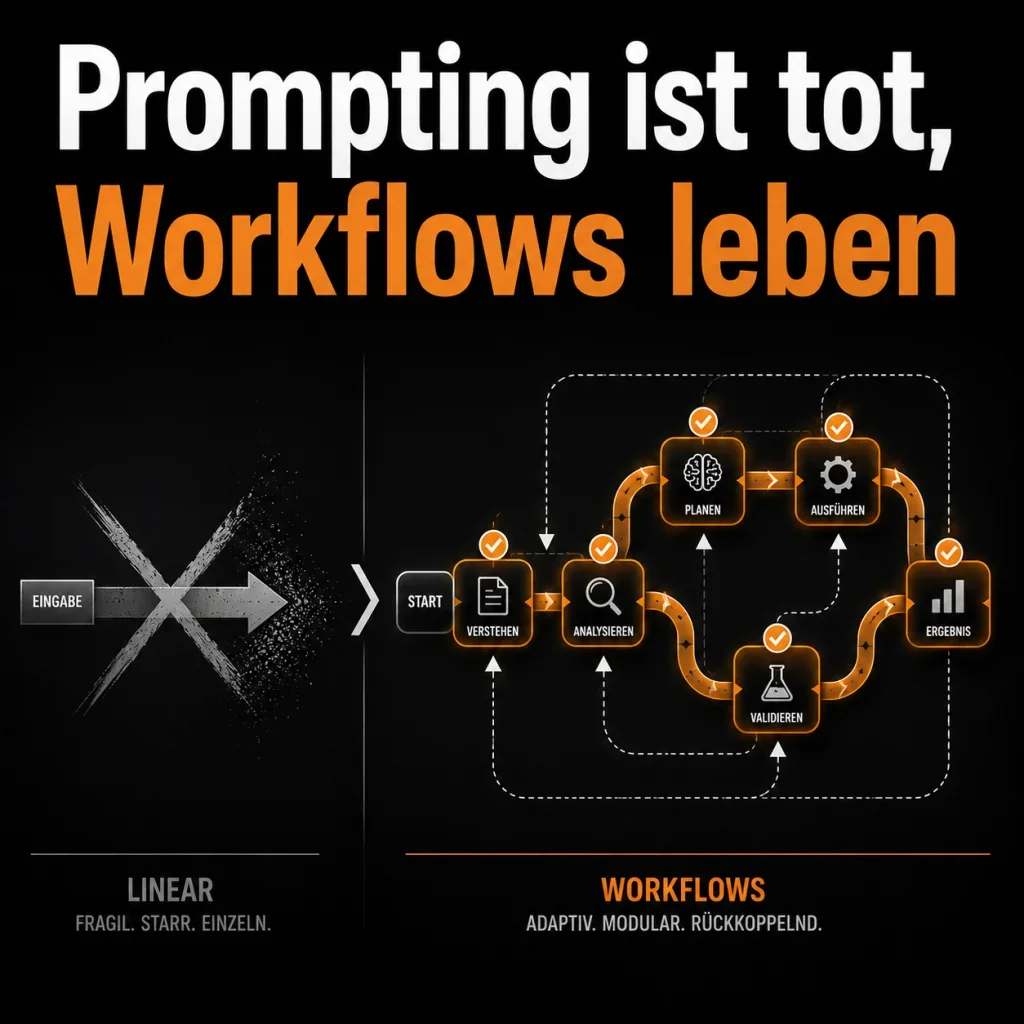 Prompting ist tot, Workflows leben: So baust du eine KI-Pipeline statt Einzelprompts