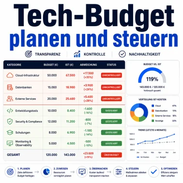 Tech-Budget planen und steuern: Infrastrukturkosten im Griff