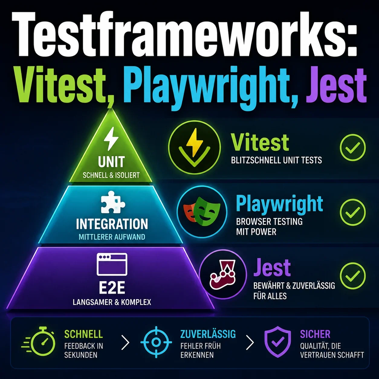 Testframeworks im Vergleich: Vitest, Playwright und Jest in der Praxis