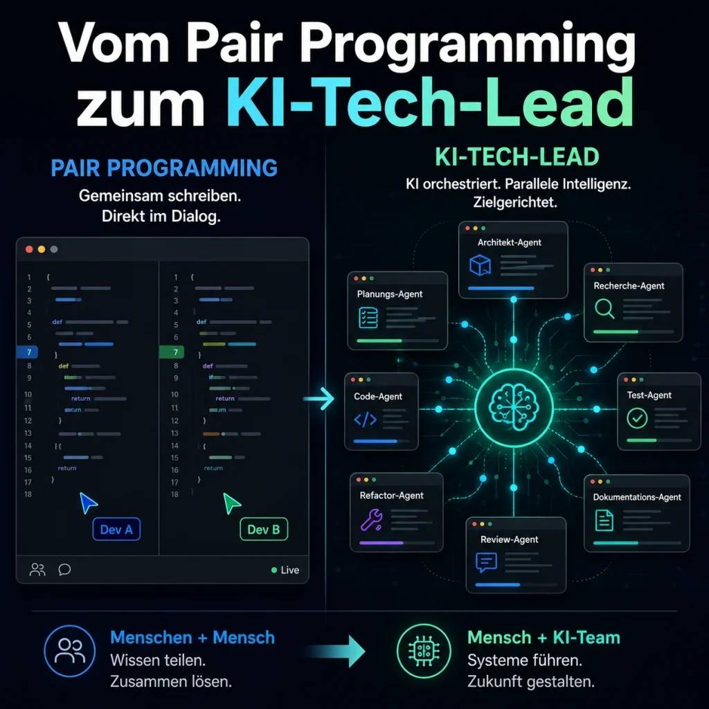 Vom Pair Programming zum KI-Tech-Lead: Wie Multi-Agent-Systeme die Softwareentwicklung verändern